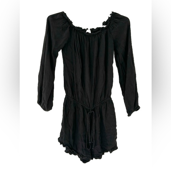 Brandy Melville Pants - BRANDY MELVILLE JOHN GALT romper black longsleeve one size